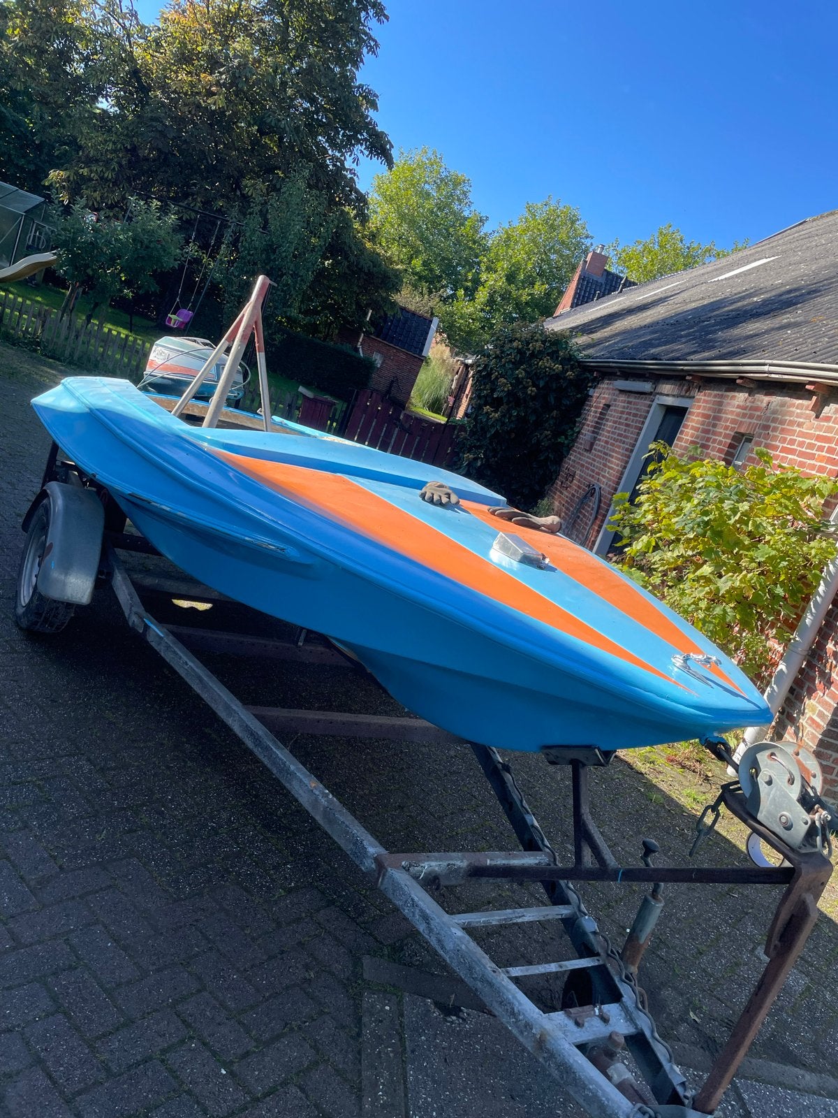 Project boot met Yamaha buitenboordmotor en trailer, Watersport en Boten, Ophalen, Overige merken, Gebruikt, Buitenboordmotor