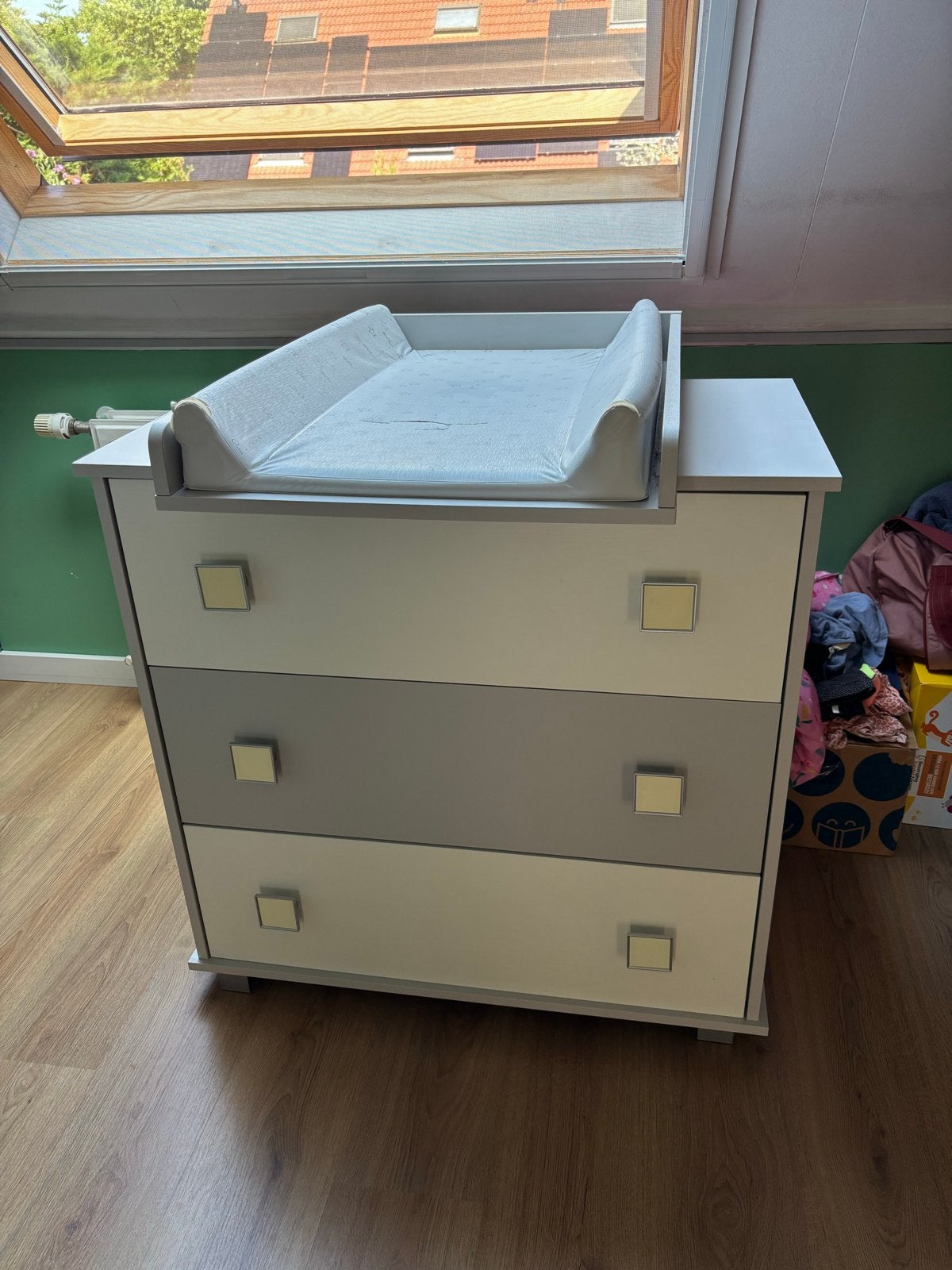 Commode met 3 lades en afneembaar aankleedblad, Ophalen, Gebruikt, 50 tot 70 cm, 75 tot 100 cm