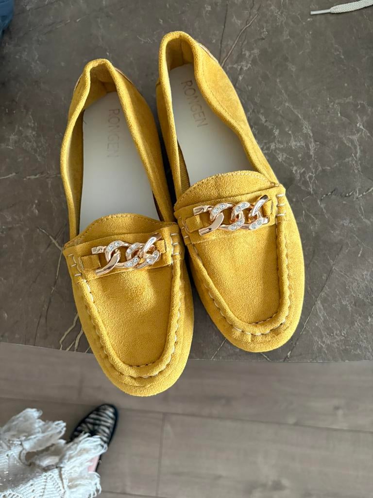 Nieuwe moccasins 41 geel, Instappers, Geel, Nieuw, Ophalen of Verzenden