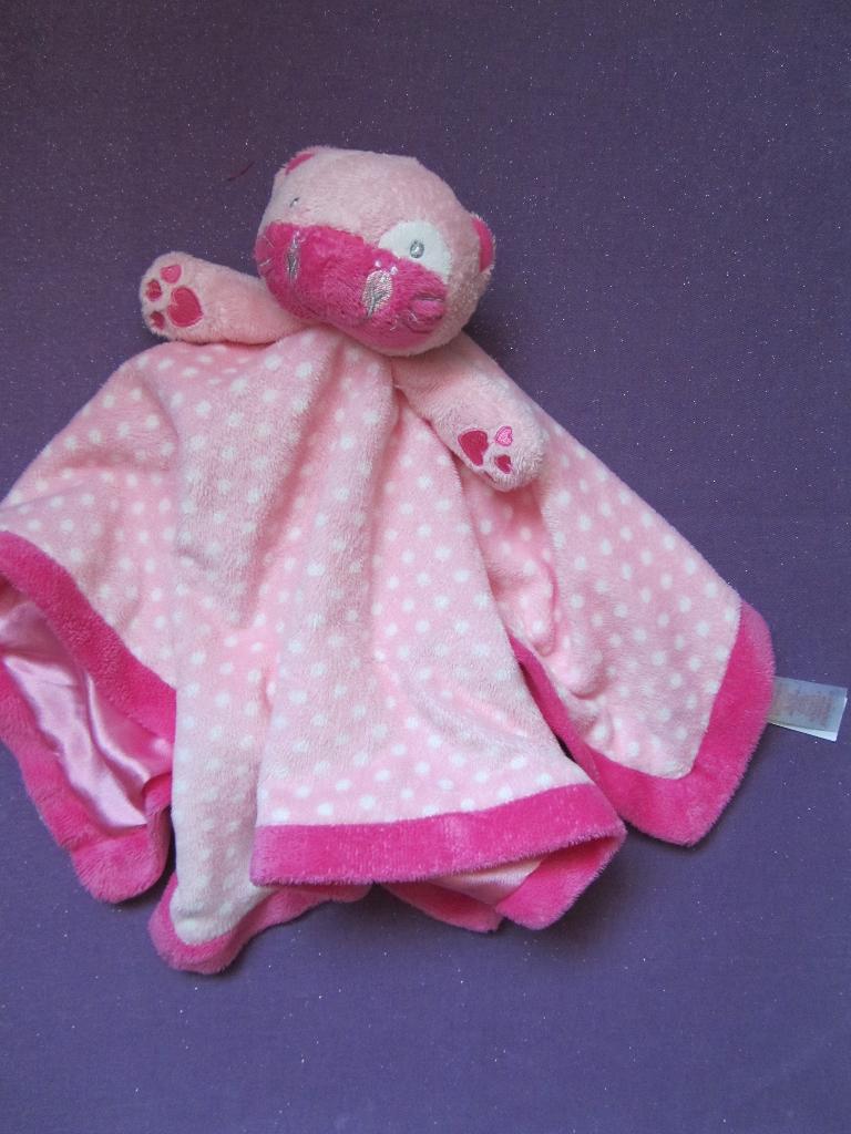 EARLY DAYS - PRIMARK Knuffeldoekje POES. ROZE **Als Nieuw**, Overige karakters, Ophalen of Verzenden, Kat, Primark
