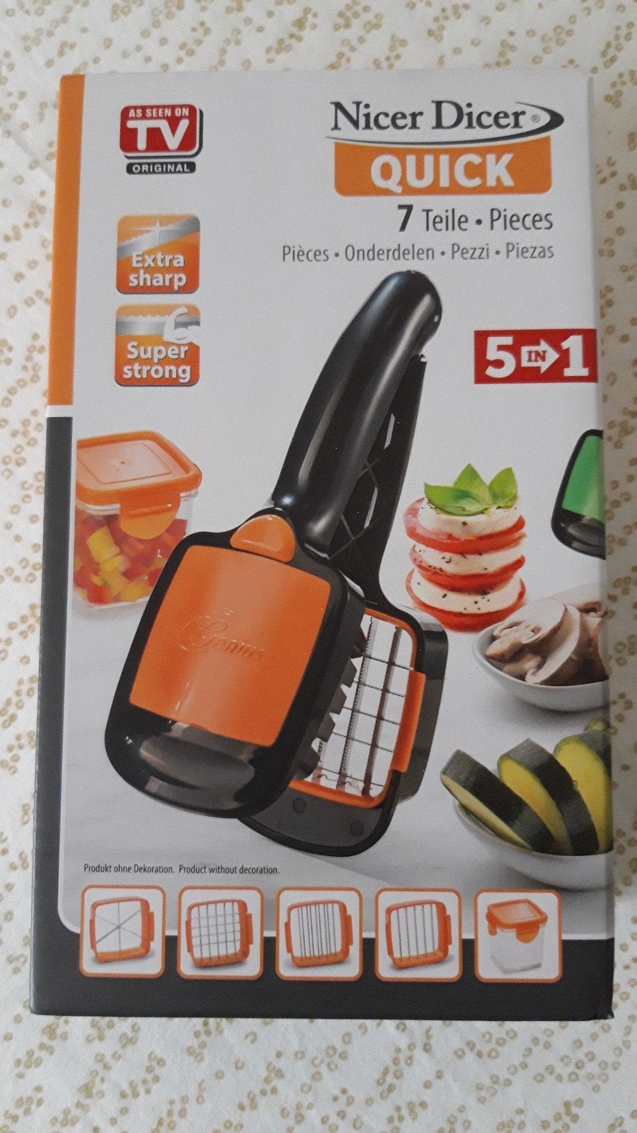 Nieuwe Nicer Dicer Quick - 5-in-1 Groentesnijder, Ophalen of Verzenden