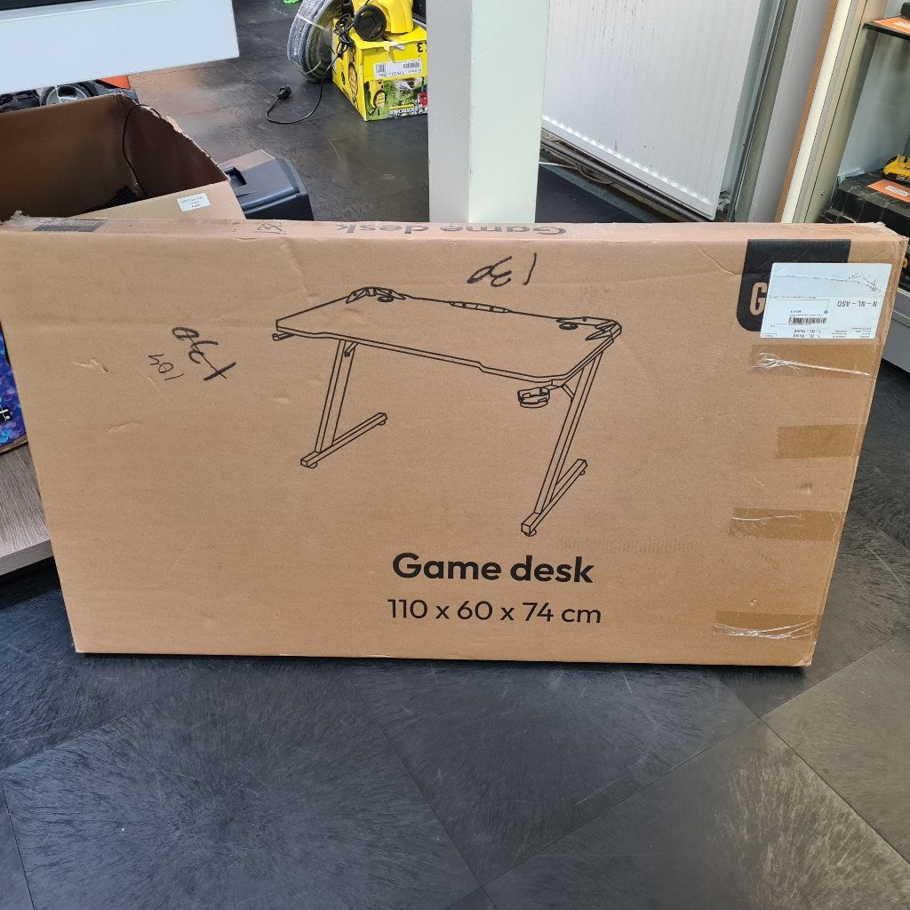 Gadgy Game Bureau | Carbon | 110 x 60 x 74, Ophalen, 110 cm, Kabelgoot, Nieuw