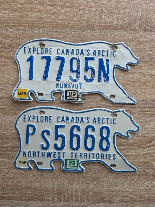 Kenteken Northwest Territories, Verzamelen, Ophalen of Verzenden, Gebruikt