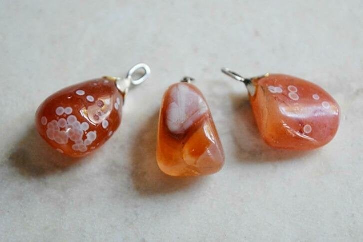 Carneool hangers (03), Ophalen of Verzenden, Mineraal