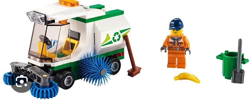 Lego City Straatveger (60249) met minifiguur en instructies, City, Lego, Ophalen of Verzenden, Zo goed als nieuw