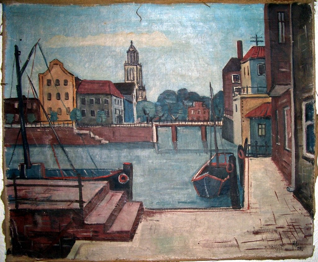 Schilderij van [Hendrika van der] Lichte - 1929, Antiek en Kunst, Origineel werk, Doek, Expressionistisch, Ophalen of Verzenden