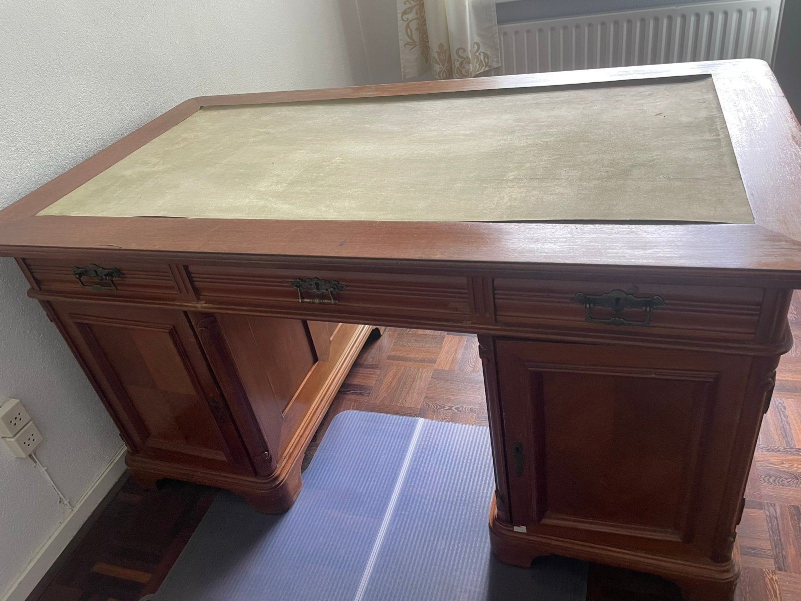 Prachtig Vintage Bureau - Klassiek Houten Schrijftafel, Ophalen, Overige typen, Gebruikt, Hout
