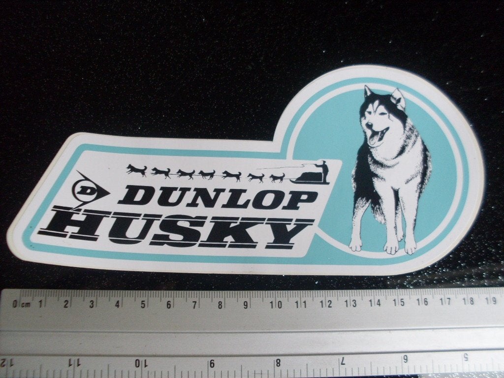 sticker dunlop huskey logo sledehond, Verzenden, Zo goed als nieuw, Merk