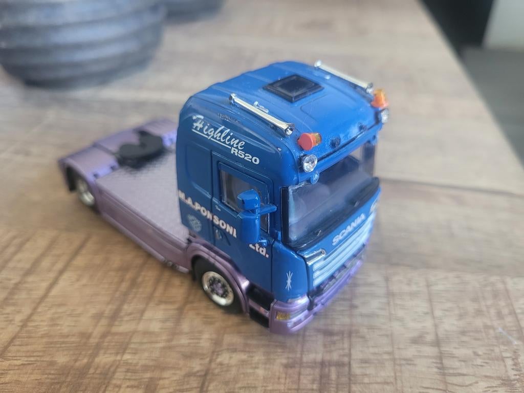 Scania  m.a.ponsonbie, Hobby en Vrije tijd, Modelauto's | 1:50, T, T, Zo goed als nieuw, Tekno