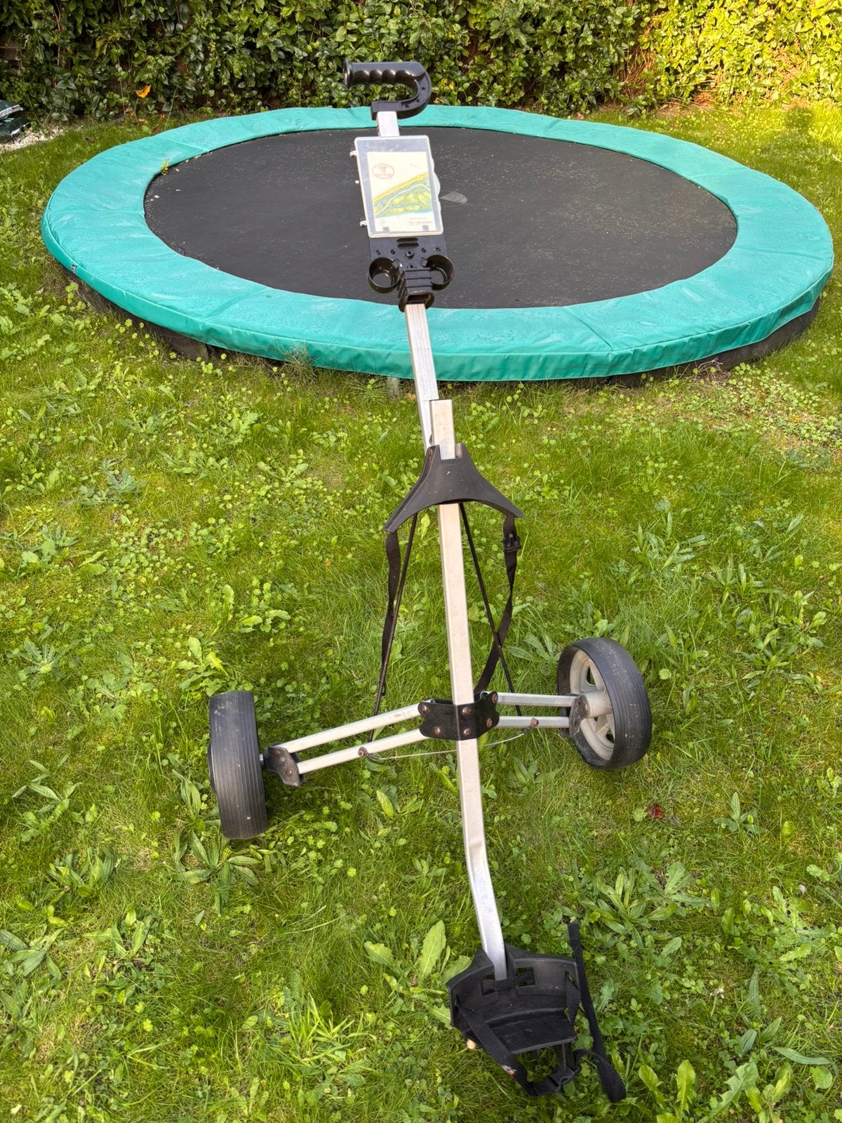 Golf trolley, golftrolley, aluminium, inklapbaar, 2 wielen, Sport en Fitness, Ophalen, Gebruikt, Golfkar, Overige merken