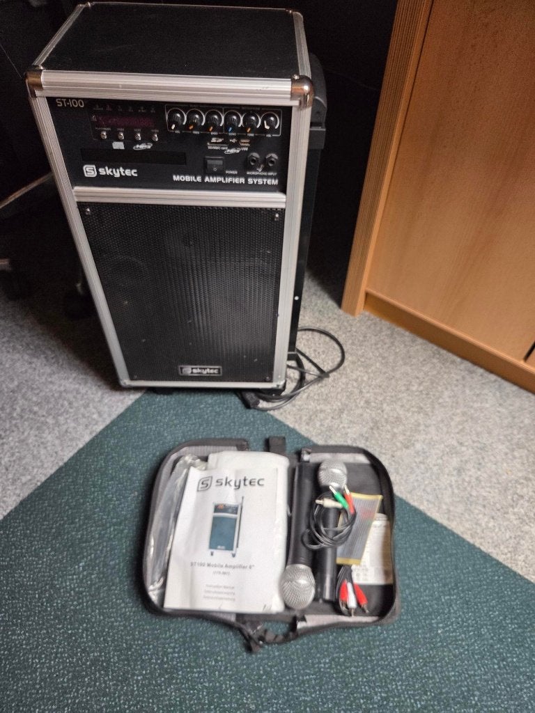 Skytech ST100 mobile versterker met microfoons, Ophalen, Gebruikt, Overige typen