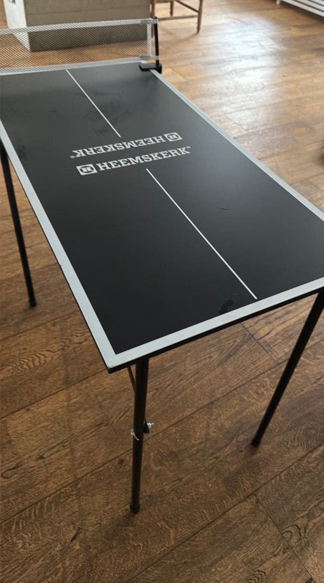 Heemskerk mini tafeltennistafel – opklapbaar – voor binnen, Sport en Fitness, Tafeltennis, Ophalen, Gebruikt, Tafel Indoor