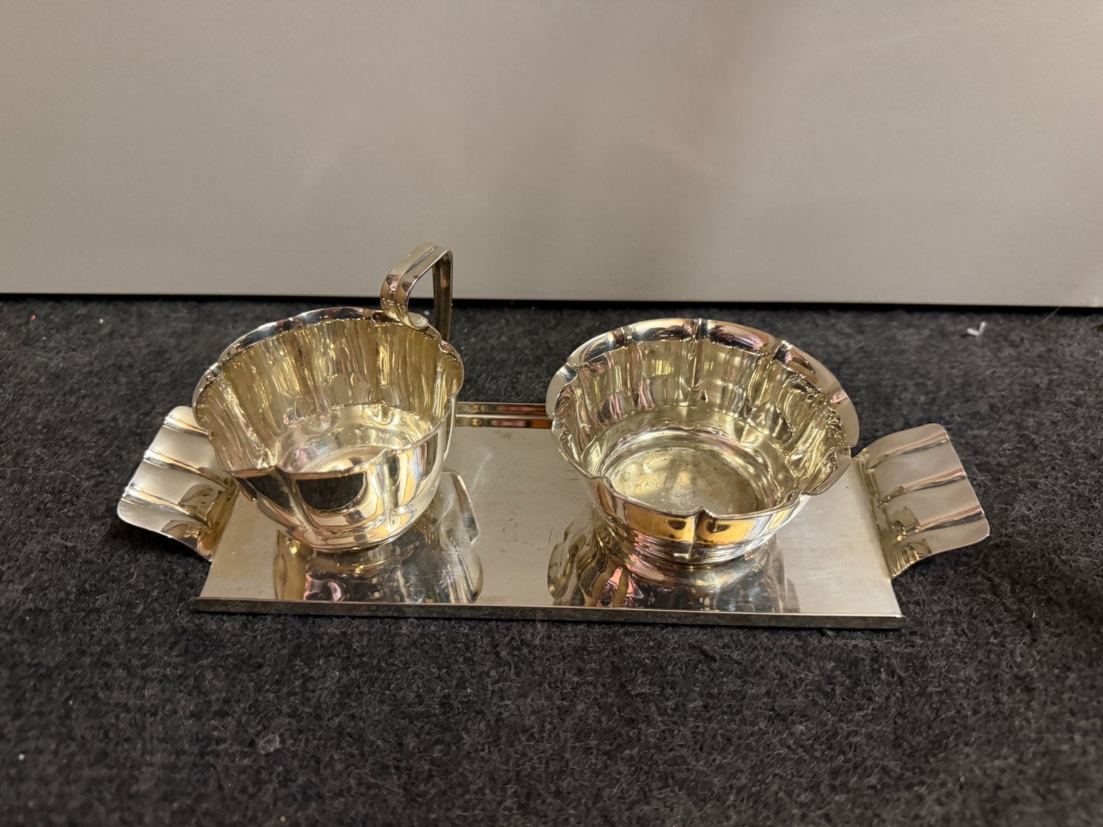 Verzilverd Koffiestel met Melkkan, Suikerpot en Dienblad, Ophalen of Verzenden