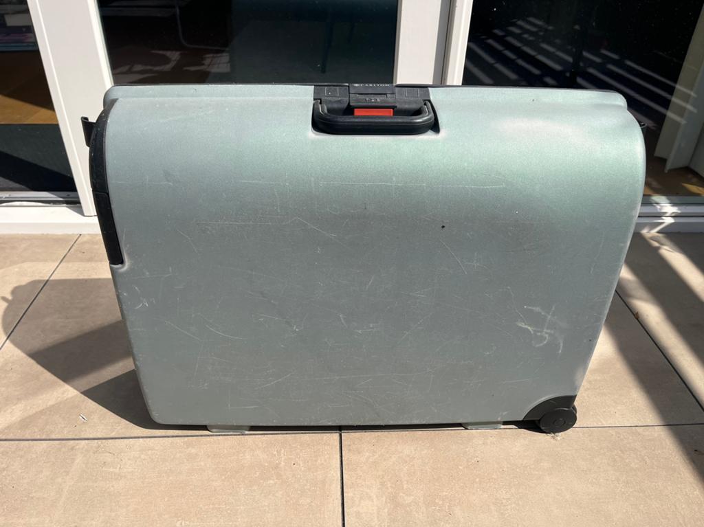 Grijze koffer Carlton, Sieraden, Tassen en Uiterlijk, Koffers, Hard kunststof, Zo goed als nieuw, 70 cm of meer, 55 cm of meer