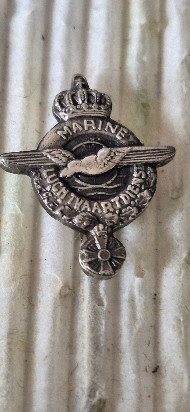 speldje Marine, Luchtvaart dienst, Verzamelen, Ophalen of Verzenden, Marine, Nederland, Embleem of Badge