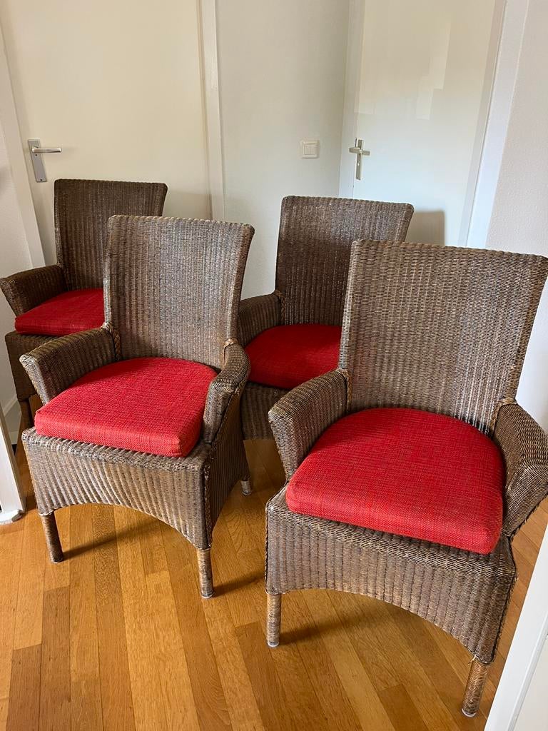 Eettafel stoelen Lloyd Loom, Huis en Inrichting, Stoelen, Ophalen, Zo goed als nieuw