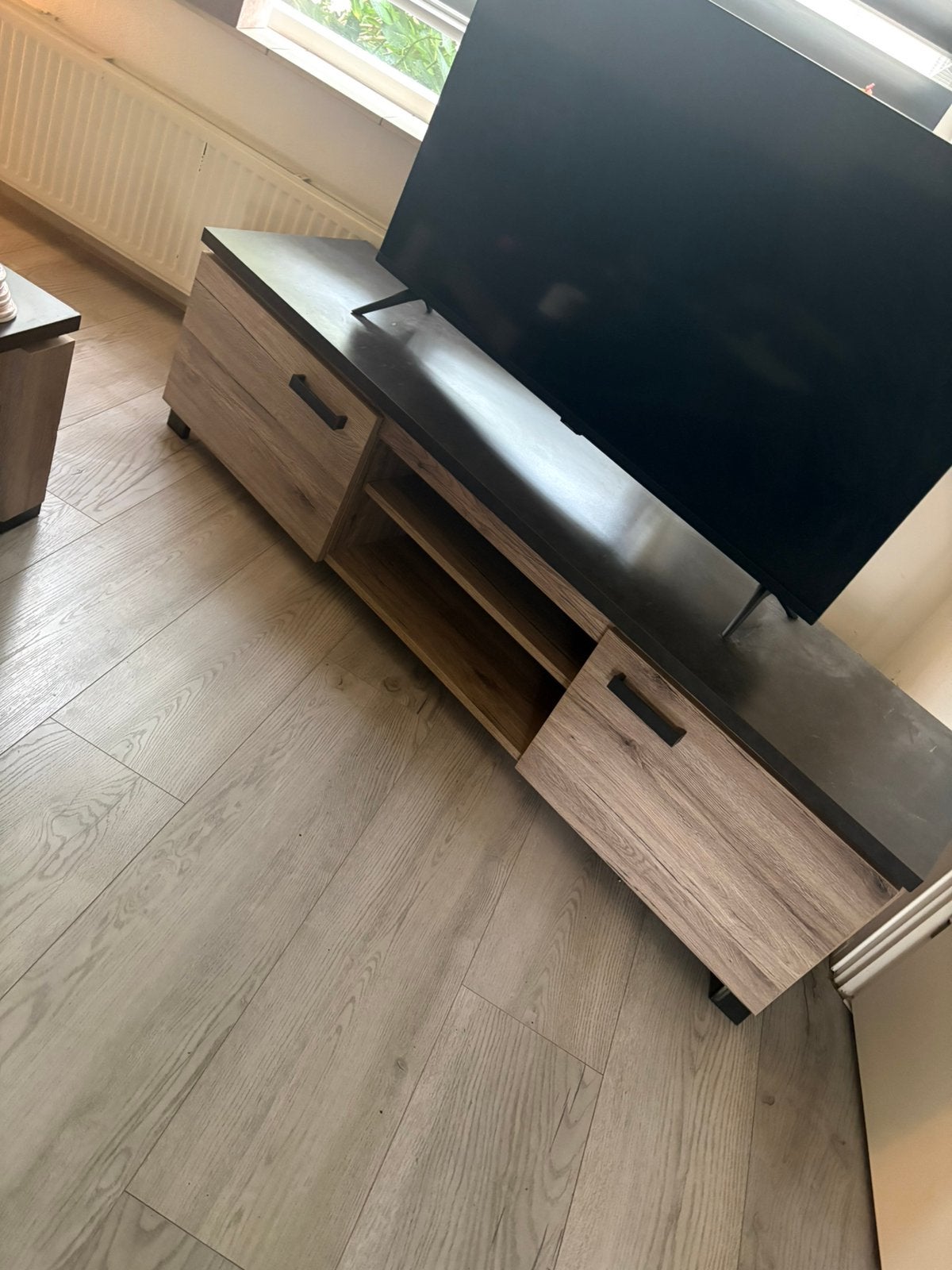 Tv meubel, Huis en Inrichting, Kasten | Televisiemeubels, Ophalen, 150 tot 200 cm, Zo goed als nieuw, Minder dan 100 cm