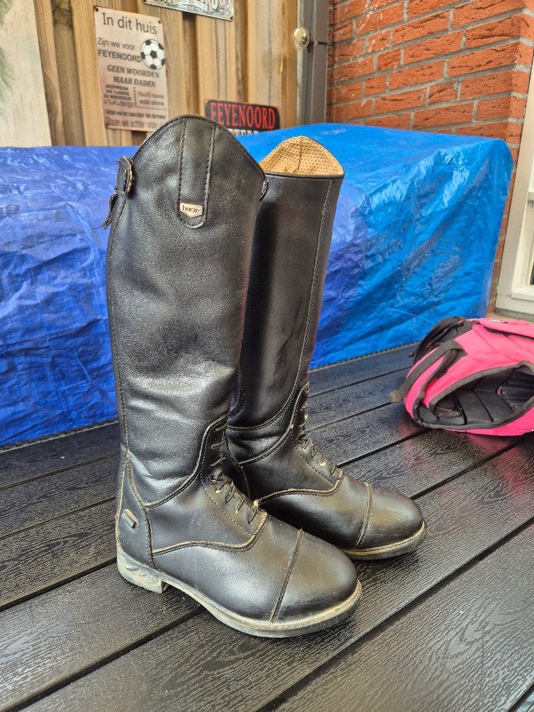 Leren kinder winter paardrijlaarzen, Ophalen, Ritssluiting, Kinderen, Dressuur
