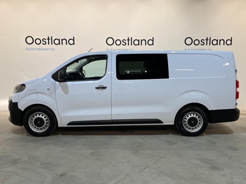Citroën ë-Jumpy L3 136 PK DC 6 PERS. 75 kWh / 100% Elektri, Auto's, Bestelauto's, Gebruikt, Zwart, Citroën, Wit