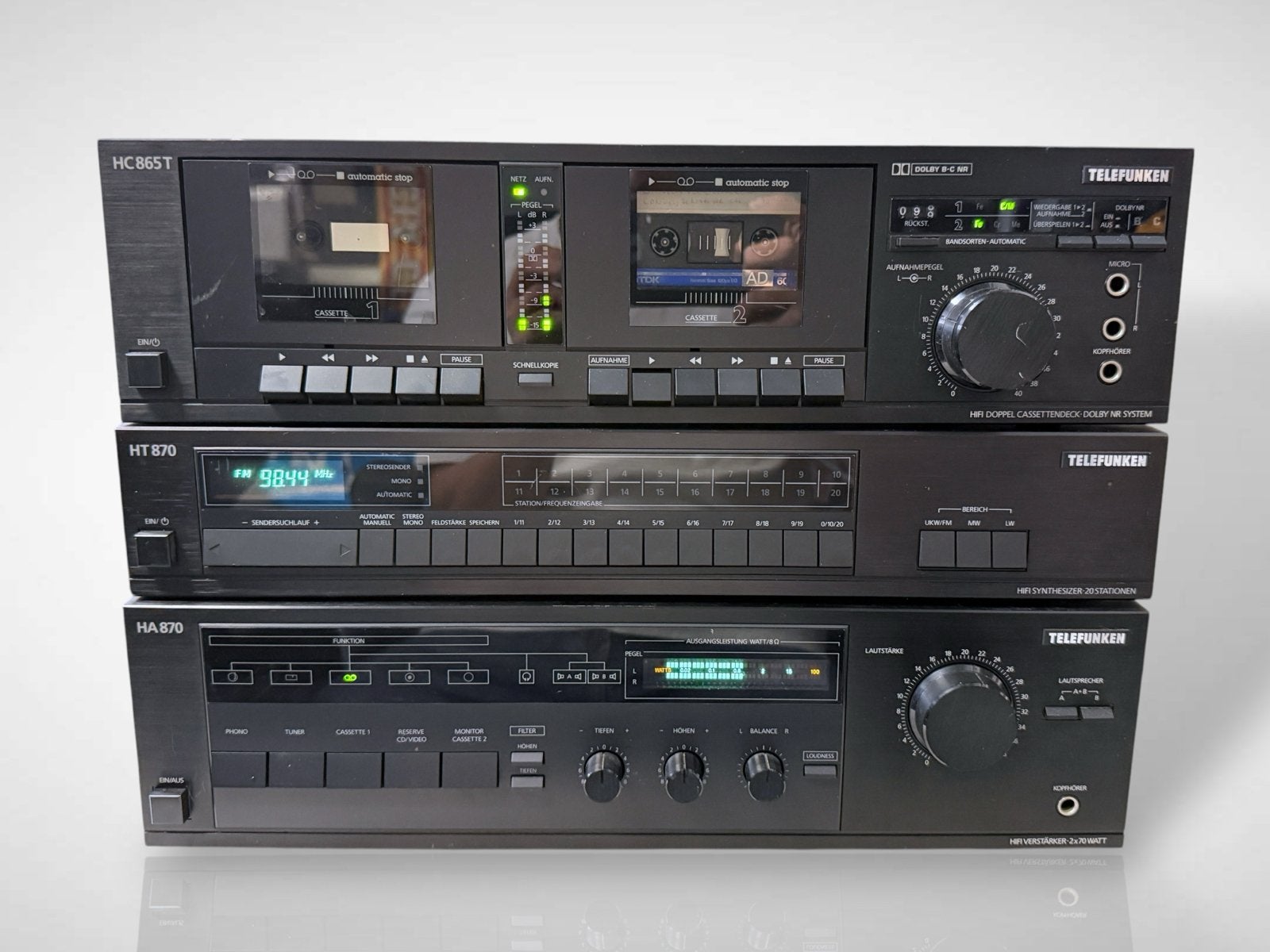 Telefunkun stereo set - Werkt prima!, Gebruikt, Telefunkun, Cassettedeck, Losse componenten