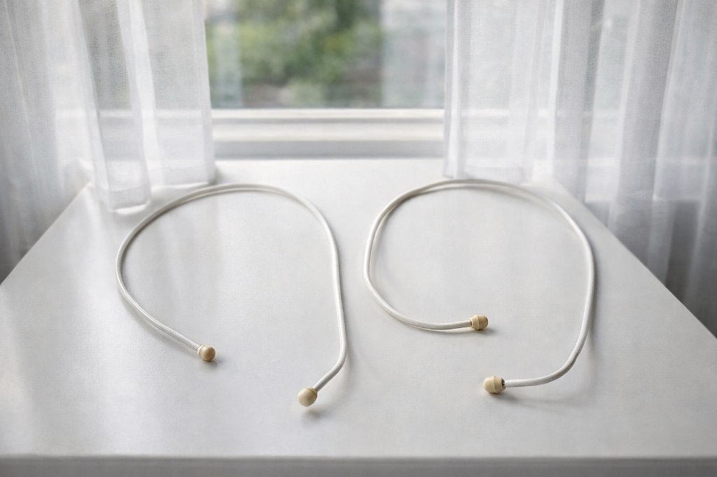 Set van 2 Gordijnspiralen / Spanveren – 67 cm – Wit, Gebruikt, Wit, 67 cm, Ophalen of Verzenden
