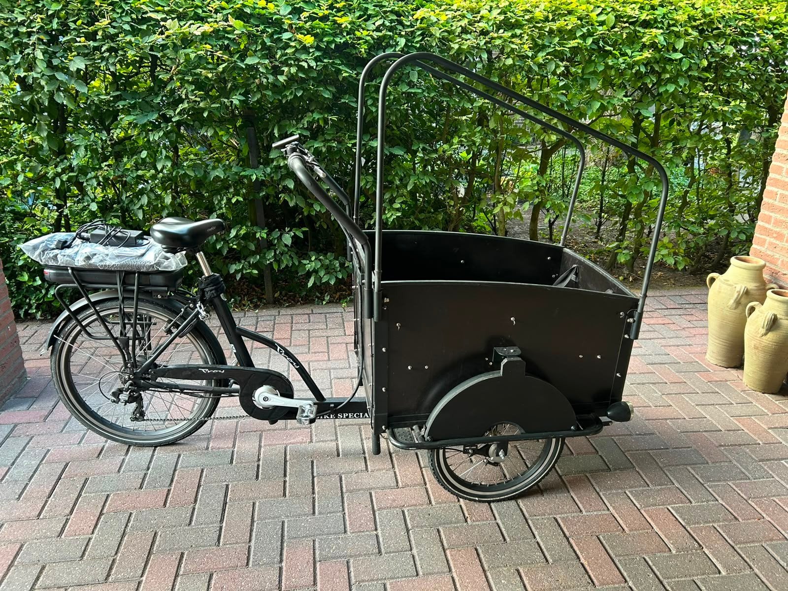 Troy E-Bike Bakfiets, 4 kinderen of meer, Gebruikt, Elektrisch, Trommelrem