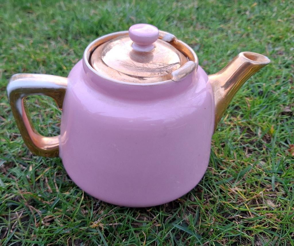 Theepot met zeef Aluminite Frugier roze goud, Ophalen of Verzenden