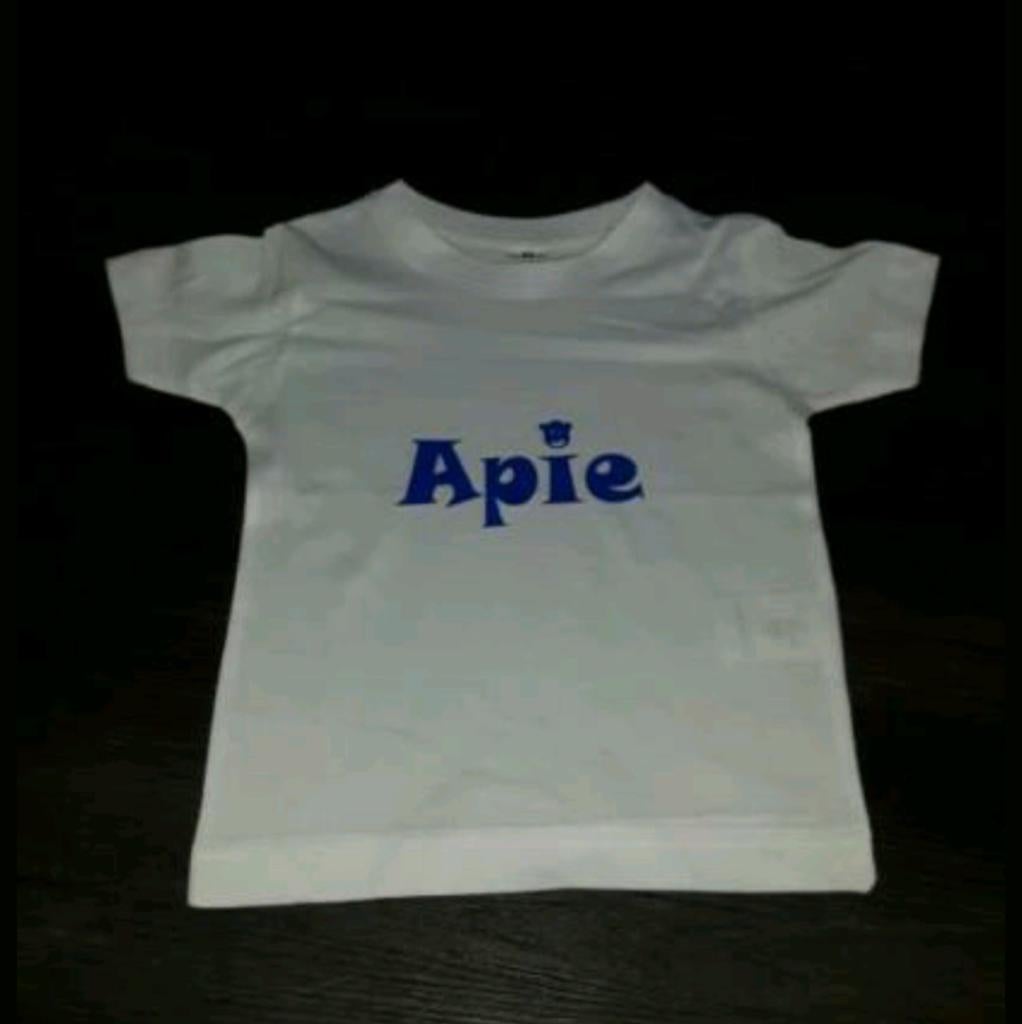 Kinder T-shirts en Rompers met 'Apie' of 'Boefje' opdruk, Ophalen of Verzenden