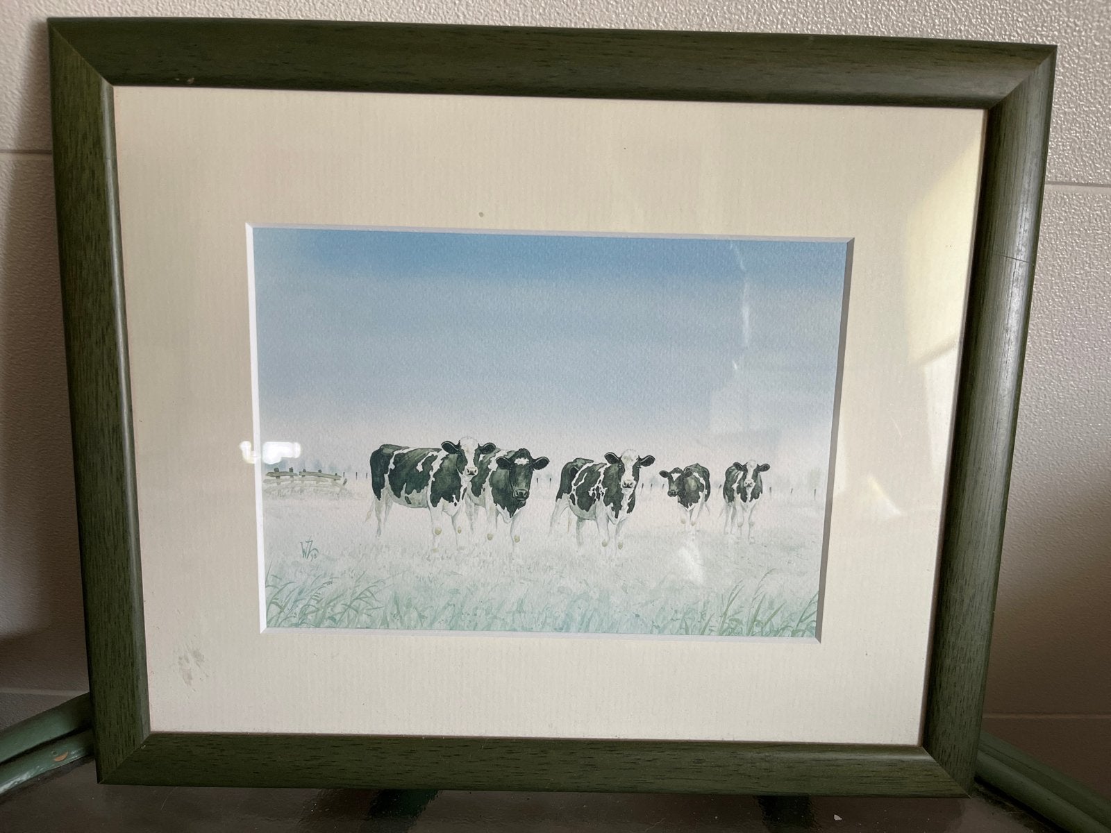 Reproductie Wiebe van der Zee - Koeien in Landschap, Antiek en Kunst, Kunst | Schilderijen | Klassiek, Dieren, Realistisch, Print