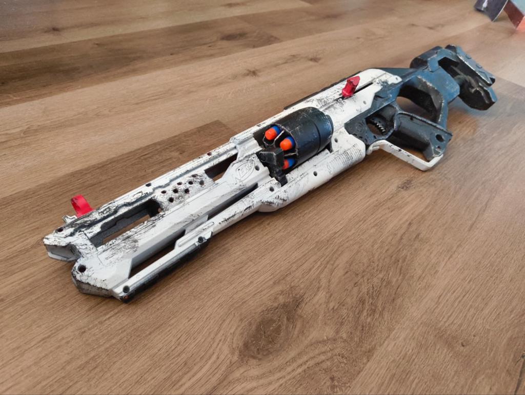 Nerf speelgoed foam darts sniper wit, Ophalen of Verzenden, Zo goed als nieuw