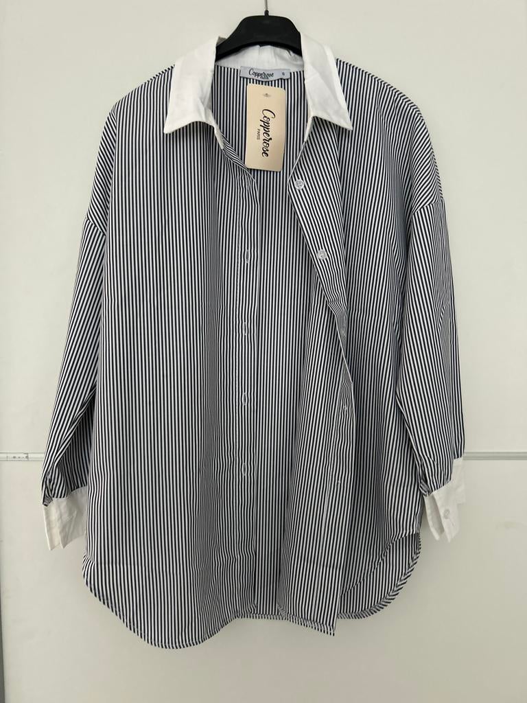 Nieuwe gestreepte blouse van Copperose Paris, maat S, Ophalen of Verzenden, Zo goed als nieuw, Maat 36 (S), Zwart