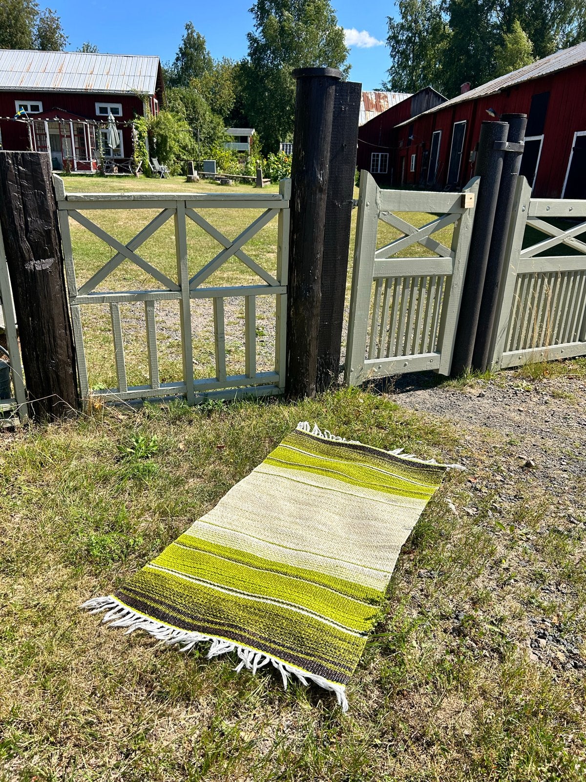 Uiterzonderlijk mooie Zweedse plastamatta 120x60, Retro, Gebruikt, 100 tot 150 cm, Zweeds