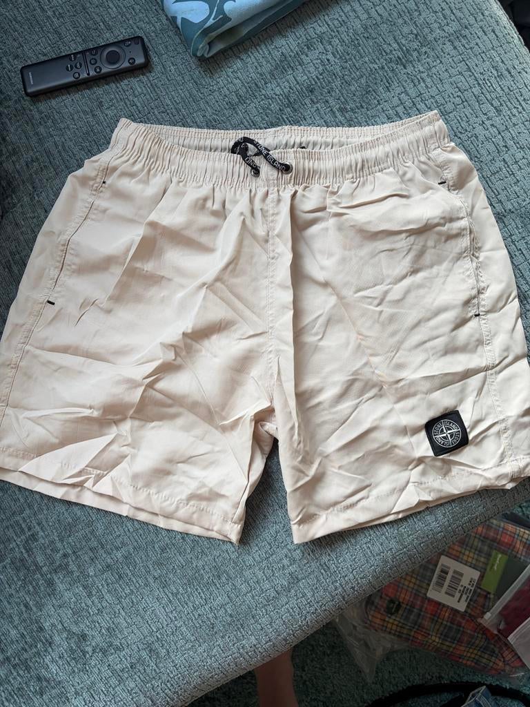 Stone Island Zwembroek creme, Kleding | Heren, Badmode en Zwemkleding, Ophalen of Verzenden, Maat 48/50 (M), Beige, Zwemshort
