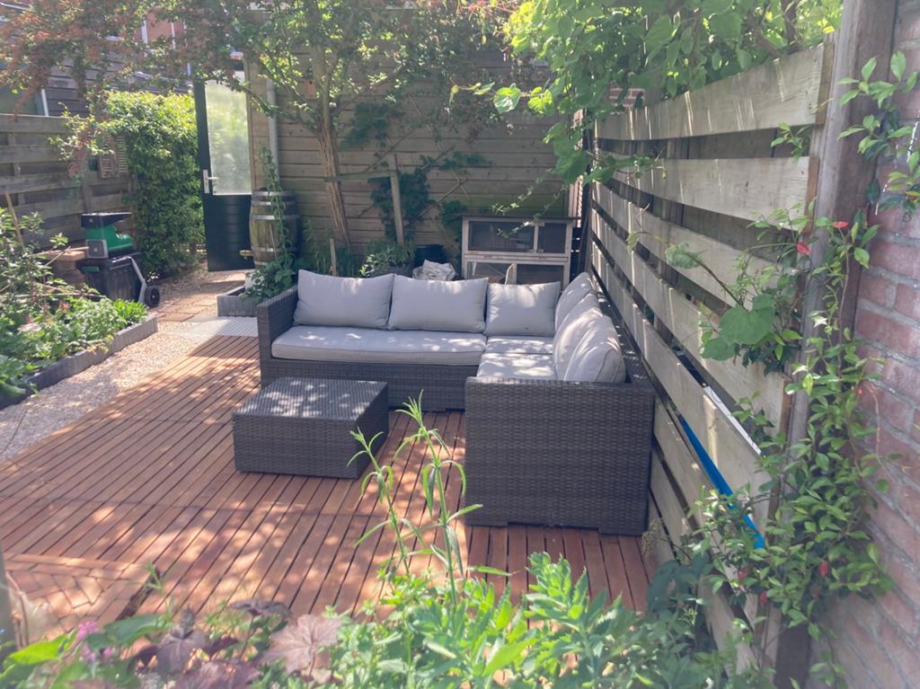 Louncheset tuin, Tuin en Terras, Ophalen, 5 zitplaatsen, Kunststof, Gebruikt