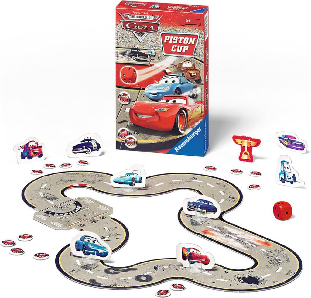 Disney Cars spel piston cup dobbelspel racebaan weg auto, Ophalen of Verzenden, Gebruikt