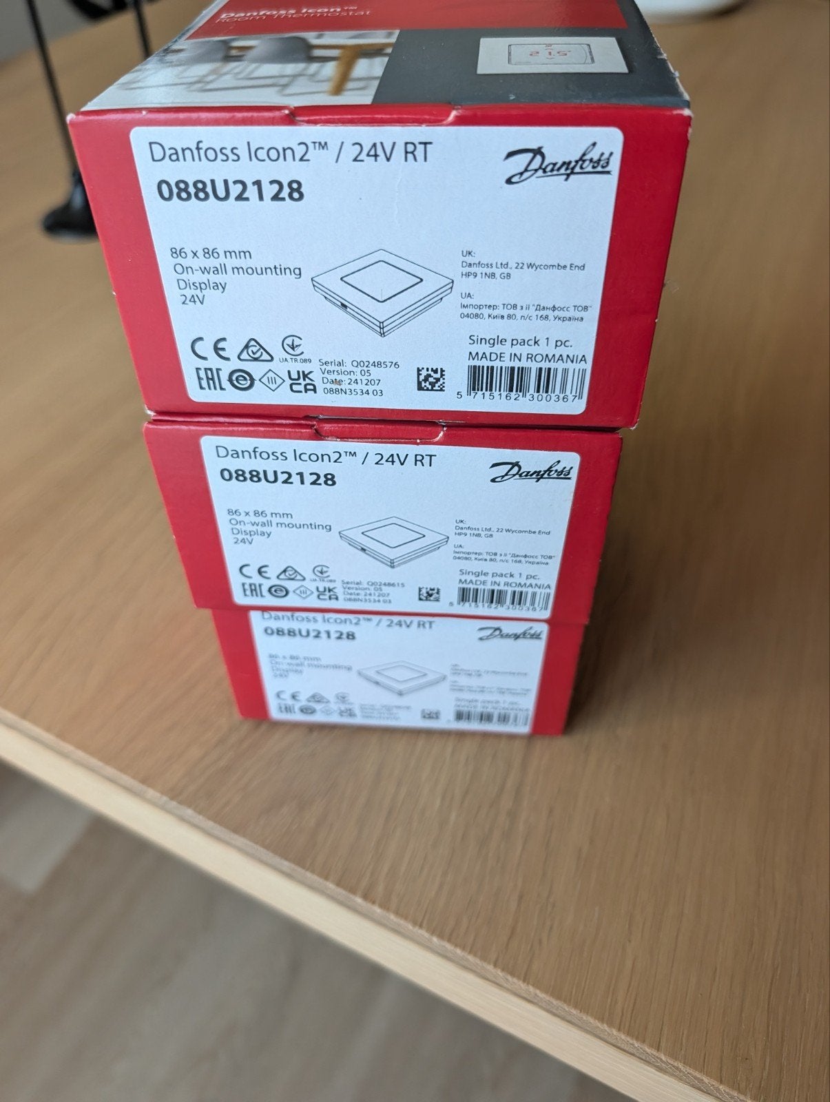 Danfoss Icon2 24V RT Kamerthermostaat 088U2128 Nieuw, Ophalen of Verzenden, Nieuw