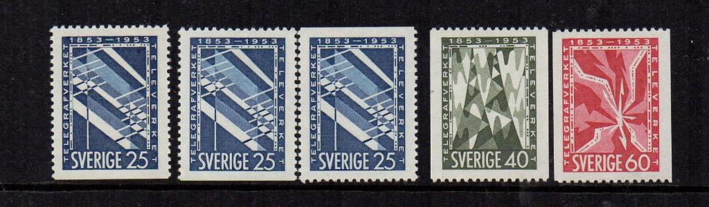 Zweden 1953 Facit 451-453 Telegrafverket., Ophalen of Verzenden, Zweden, Postfris
