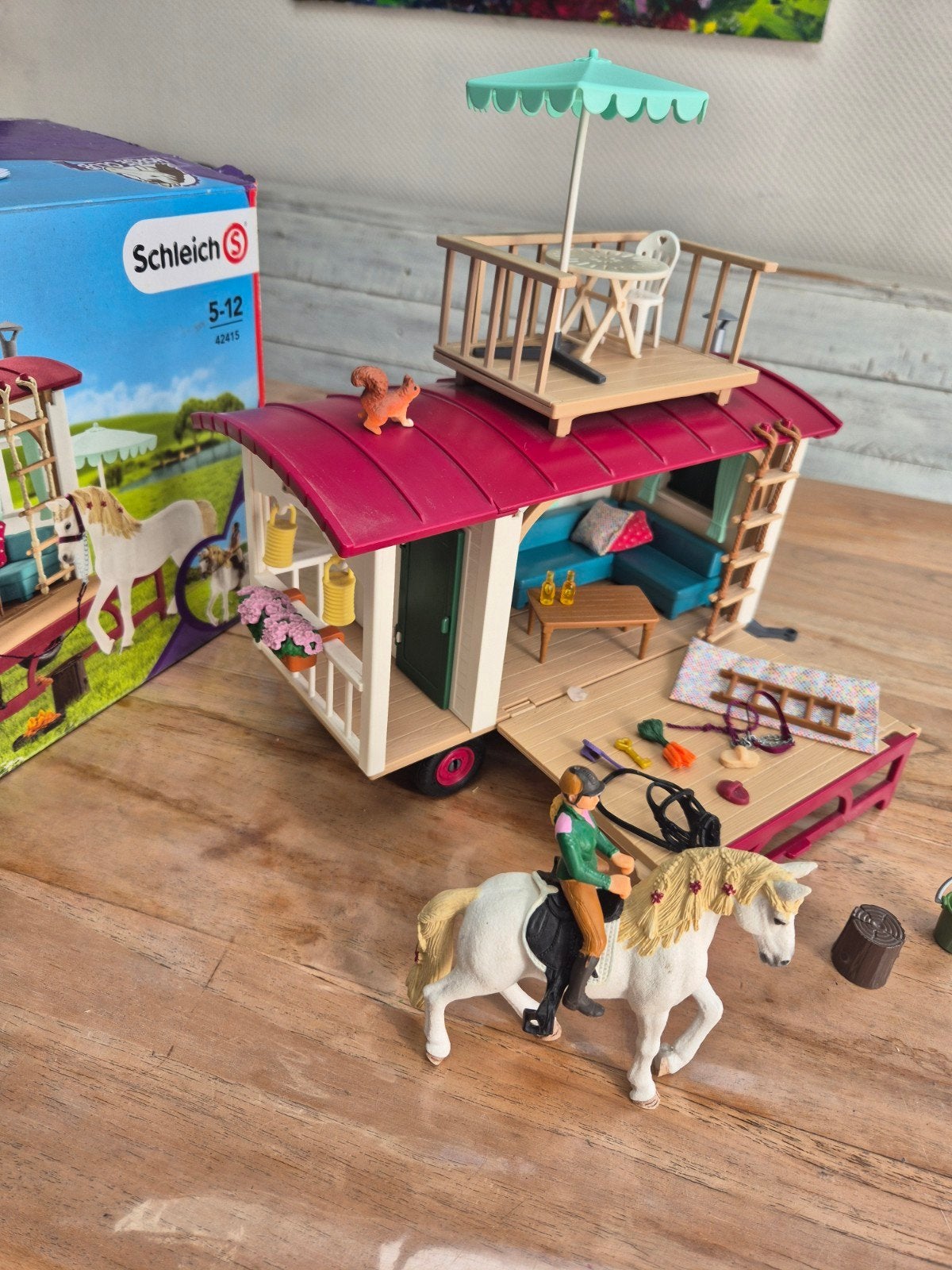 Foto 3 van Schleich Horse Club Caravan met paard en accessoires