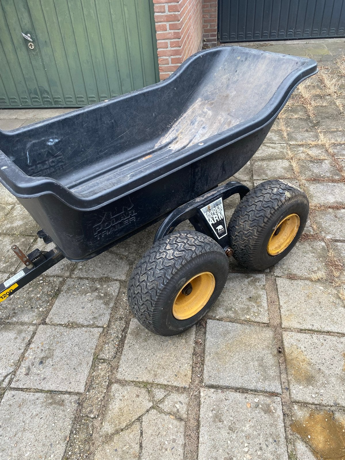 Kieper voor zitmaaier of tuintrekker, Ophalen, Gebruikt