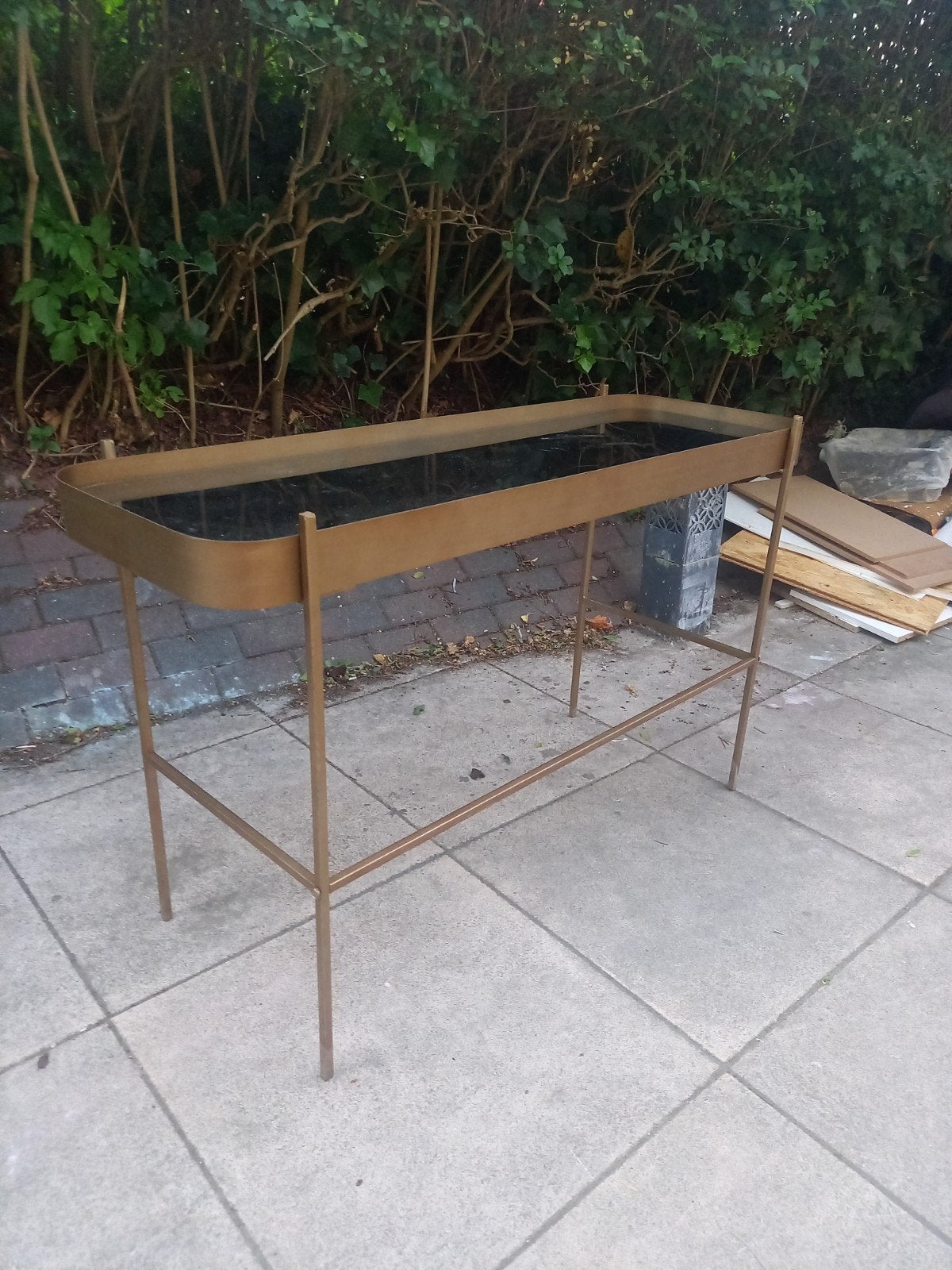 Riverdale Elano bijzettafel,  Bizzotto Rashida, Huis en Inrichting, Ophalen, Gebruikt, 100 tot 150 cm, Glas