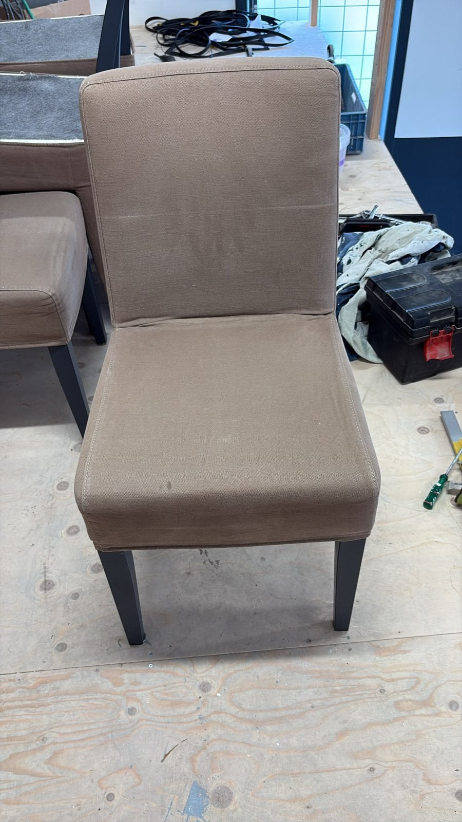 Zes eettafel stoelen, Ophalen, Gebruikt, Bruin, Landelijk klassiek