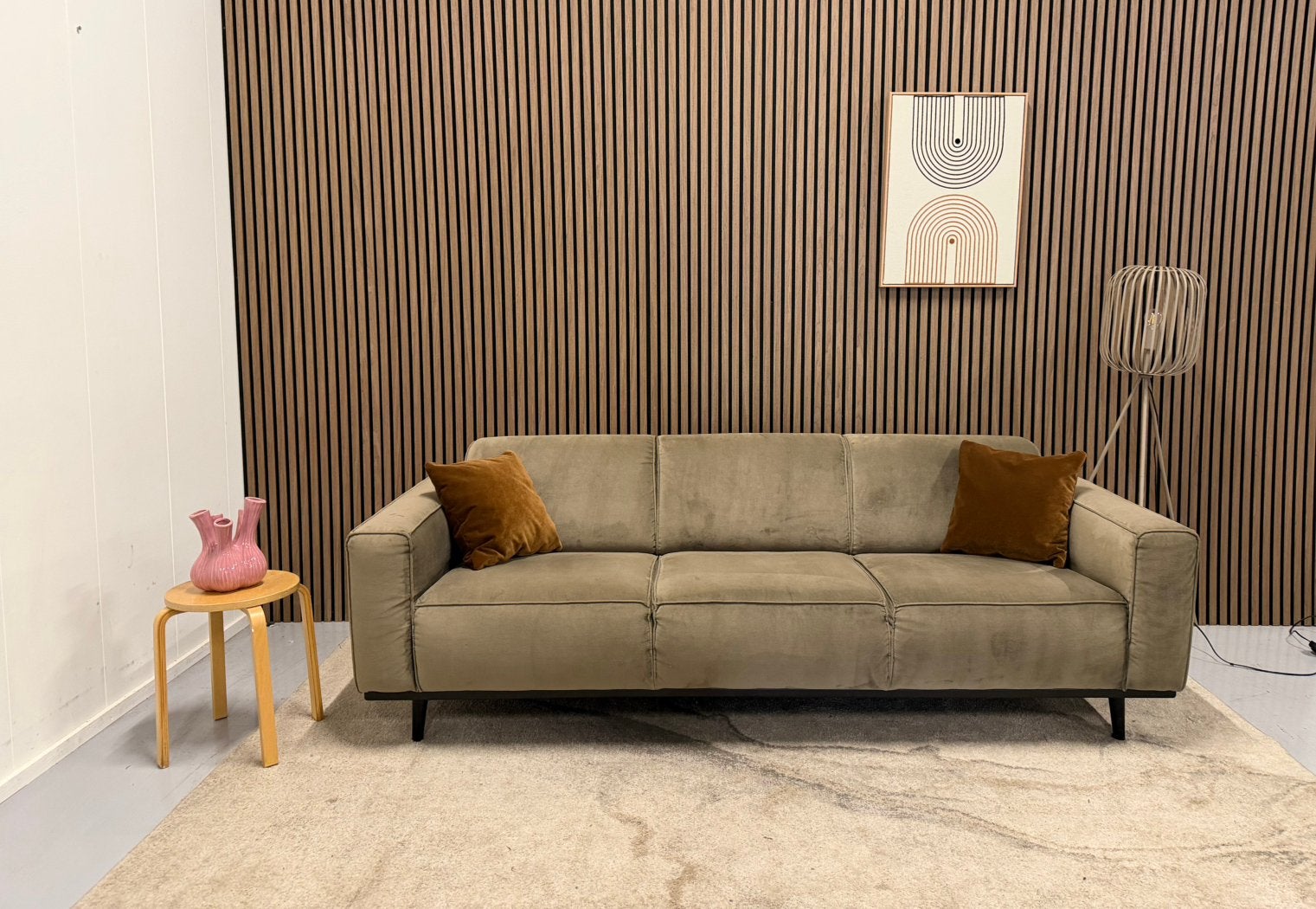 Be Pure Home Statement  3 Zits Bank Velours Zeer Nette Staat, Tweepersoons, 75 tot 100 cm, Ophalen of Verzenden, Zo goed als nieuw