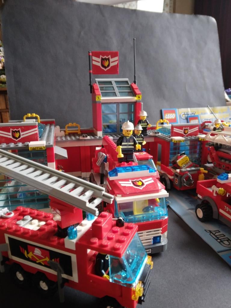 Lego city brandweer  6480 7239 7213 60107 7942 7945, Ophalen of Verzenden, Gebruikt