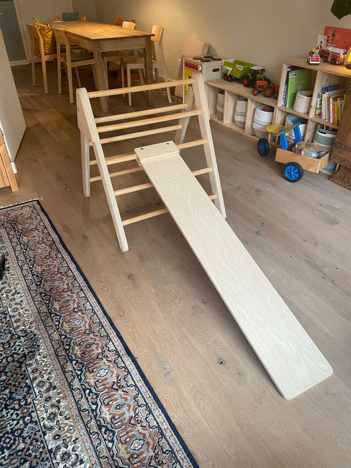 Pikler klimrek met glijbaan - Montessori speelgoed, Kinderen en Baby's, Ophalen, Zo goed als nieuw, Glijbaan