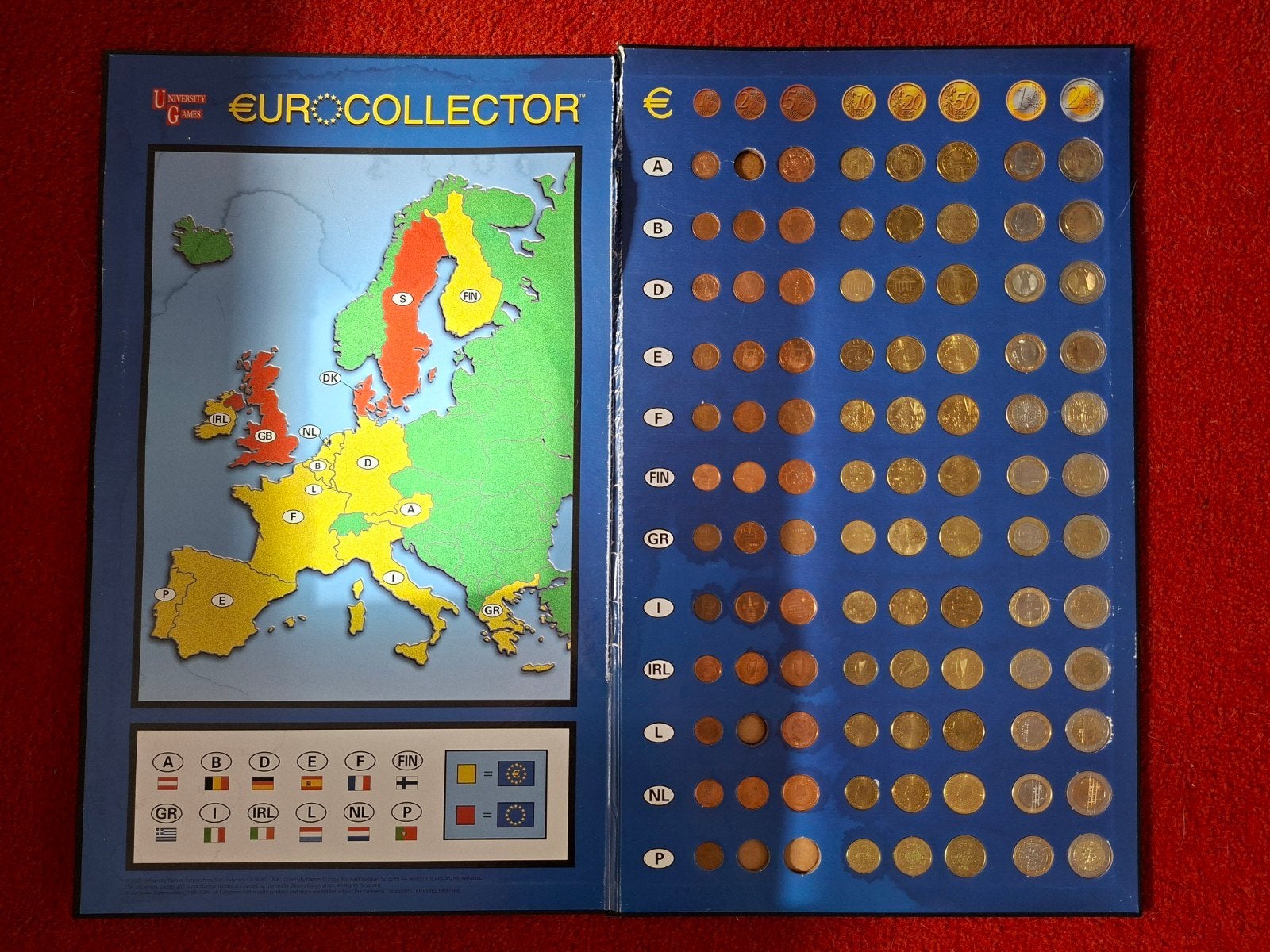 Verzamelmap met Euro munten, Postzegels en Munten, Munten | Europa | Euromunten, Ophalen of Verzenden, Overige waardes, Setje