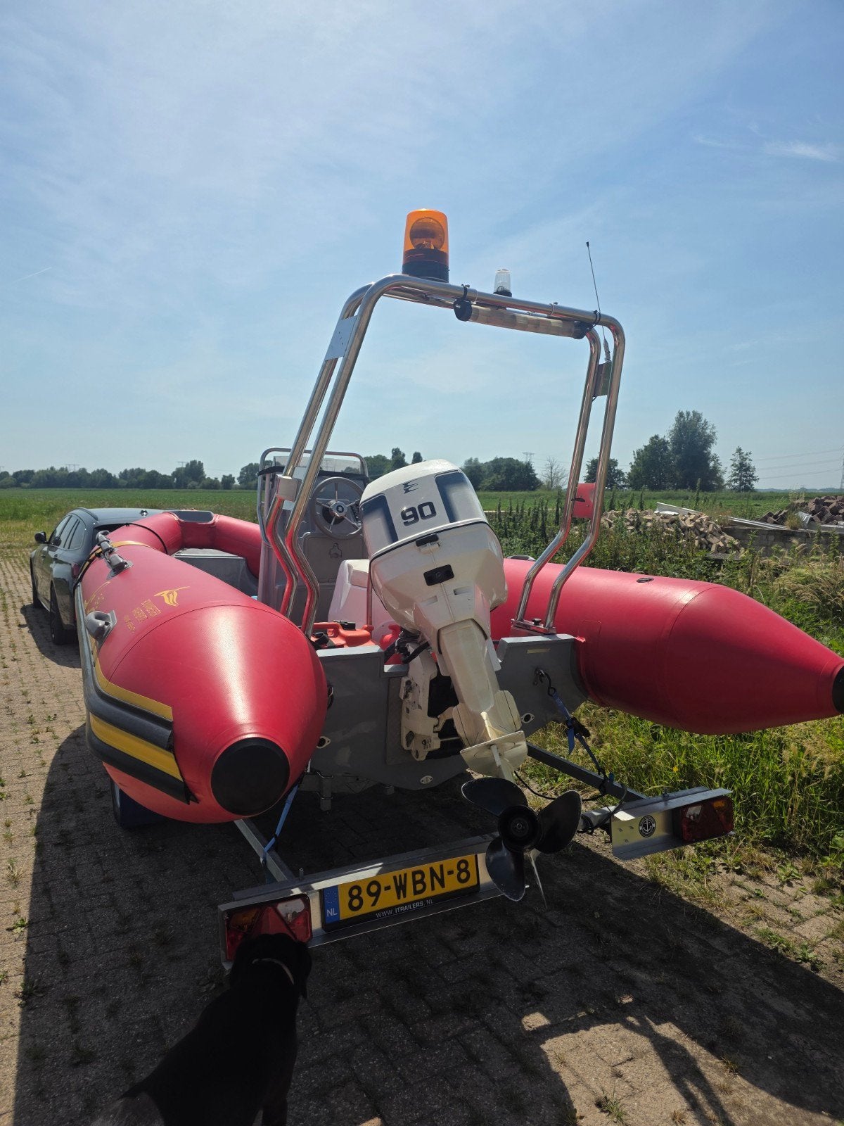 Snelle Arimar  RIB boot met 90pk motor , spik en span staat, Ophalen, Gebruikt, Benzine, Overige materialen