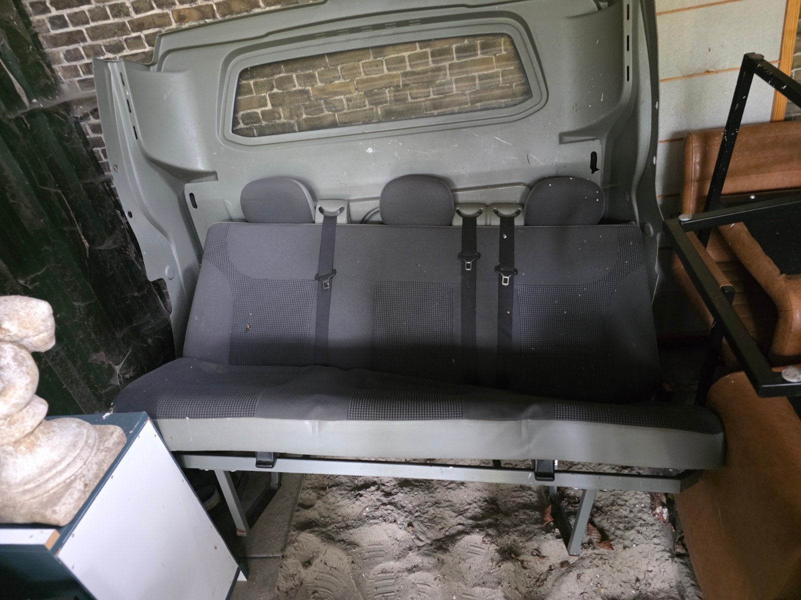 Dubbele cabine achterbank + scheidingswand Opel Vivaro 2008, Ophalen, Gebruikt, Opel