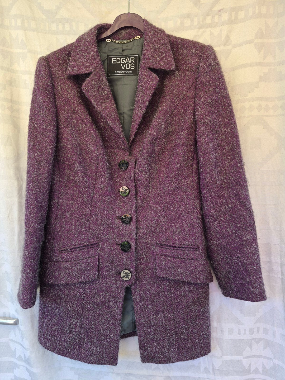 Vintage kleding Edgar Vos. Frans Hoogendoorn Ashley Brooke., Ophalen of Verzenden, Gedragen, Maat 38/40 (M), Blauw