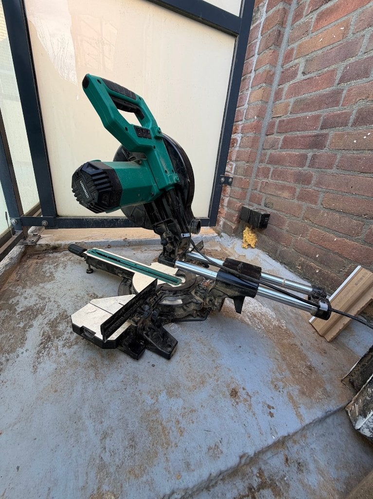 VONROC PRO Afkortzaag 2200W - 255mm (MS507AC), Doe-het-zelf en Verbouw, VONROC, Gebruikt, 70 mm of meer, Ophalen of Verzenden