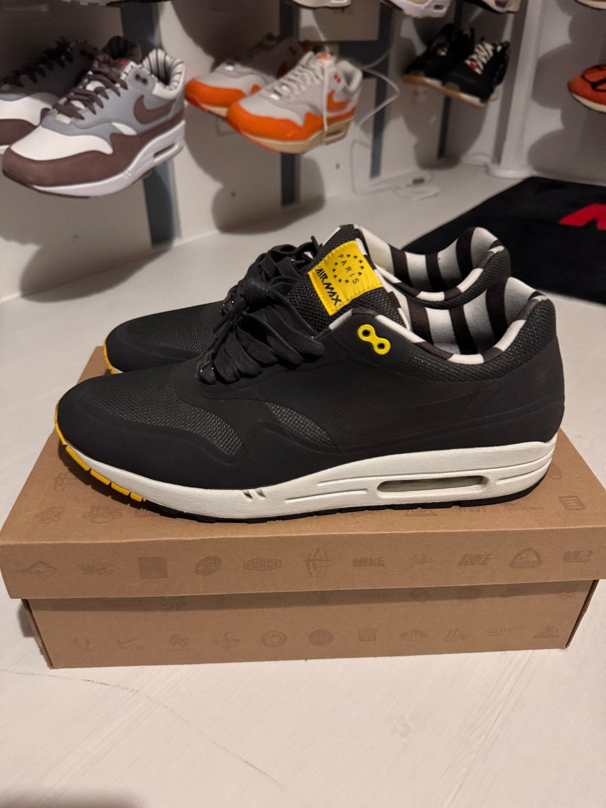 Nike Air Max 1 Home Turf Paris 46 587923-001 OG box, Zwart, Nike, Ophalen of Verzenden, Sneakers of Gympen